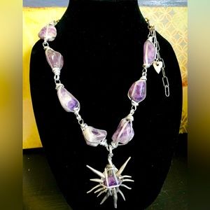 💎Unique necklace with Purple stones